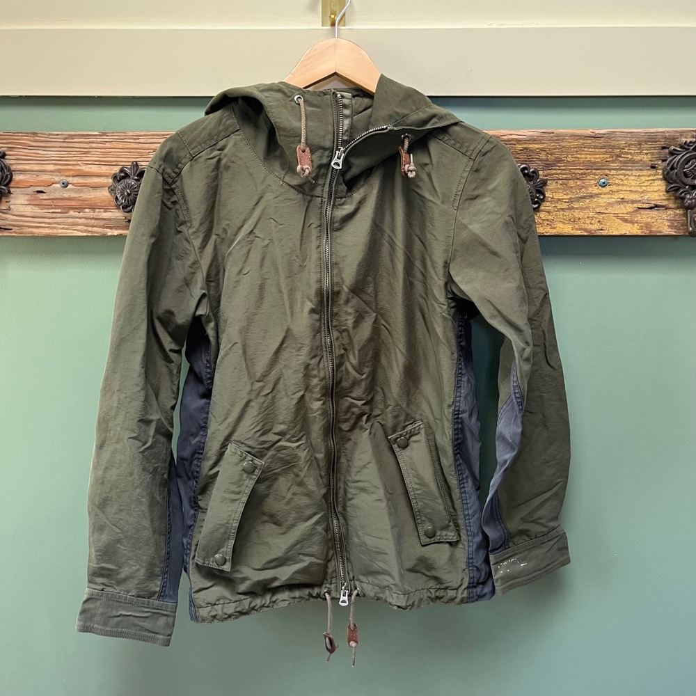 Sage de Cret Mens Olive Green Hooded Jacket Made in Japan Size M